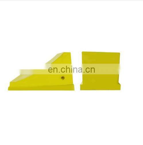 yellow plastic wheel chock stopper loading capacity 30 tons safety block