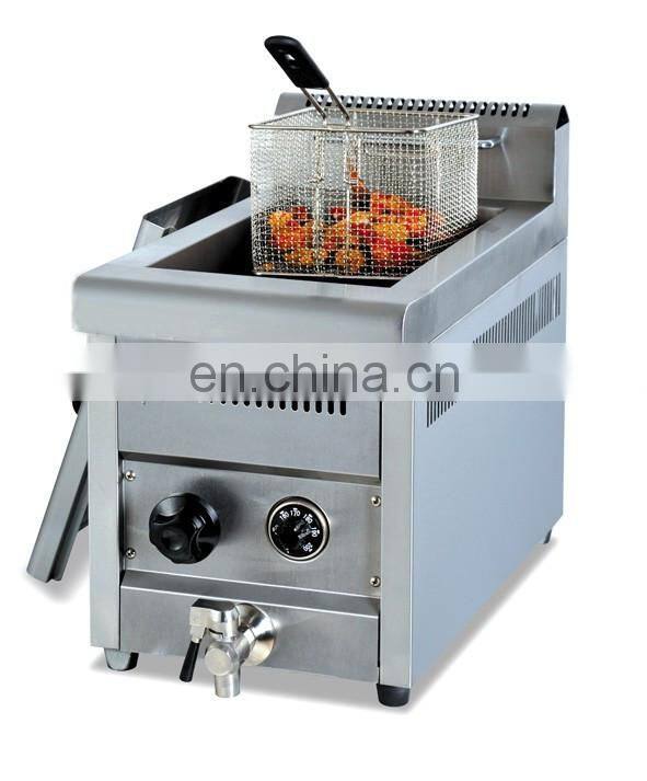 Restaurant Equipment Gas Fryer With Temperature Controller /Natural gas deep fryer with gas safety