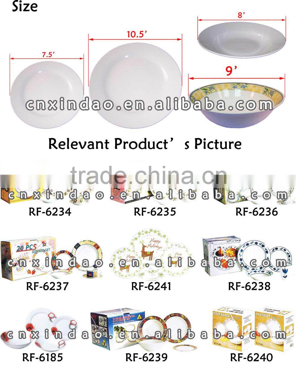 Kids Porcelain Dinner Set with Custom Daily Design for Daily Use Promotion