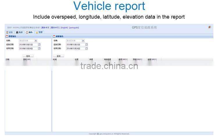 Vehicle GPS Tracking system realtime trace car manage truck GSM Tracker