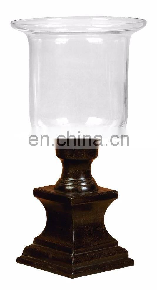 tall glass chimney candle holders