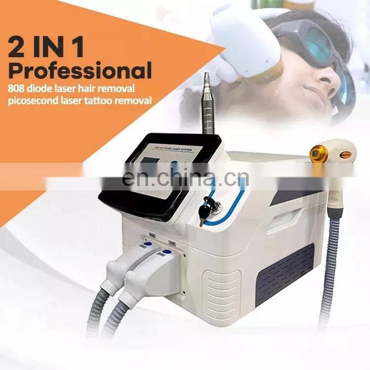 Professional 2 in 1 808 Diode Laser Hair Removal Picosecond Laser Tattoo Removal Machine