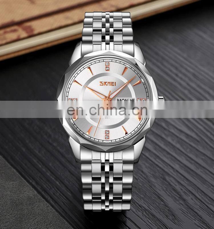 SKMEI 9268 New arrival Fashion Men watches High Quality Stainless Steel Wristwatch Mens Quartz watch