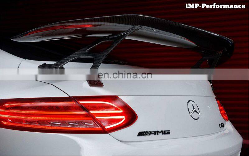 Runde Newest Carbon Fiber Kits For Mercedes-Benz W205 C63 AMG Upgrade IMP Style Front Rear Bumper Side Skirts Spoiler Grille