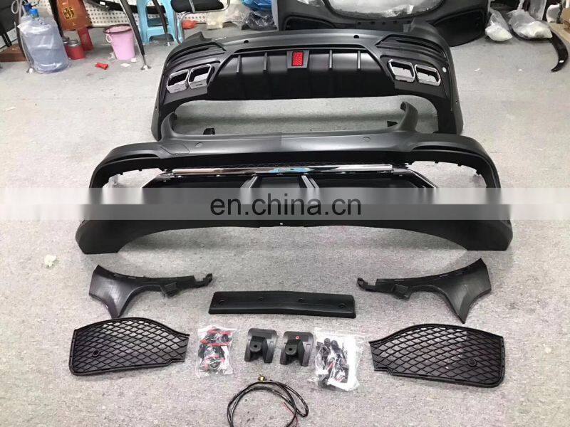 Runde PP Material WALD Style Bodykit Front Rear Bumper Upgrade GLC 43 63AMG For Mercedes-Benz X253 GLC200 GLC260 GLC300 bodykit