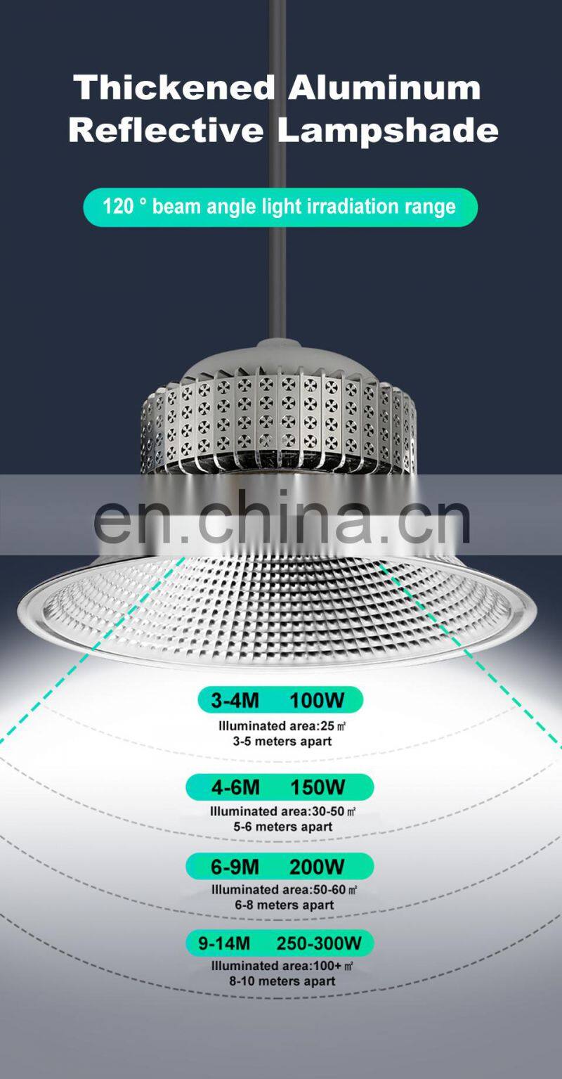 120W 50W Smd 200W For Refinery Shop Industrial Warehouse Light Led For Gyms Shopping Mall Explosion Proof Led High Bay Light
