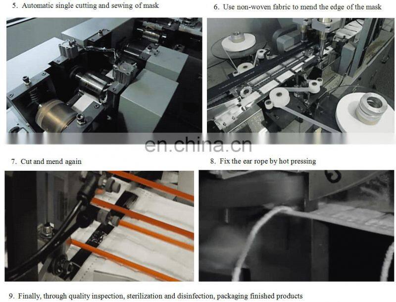 Full Automatic Surgical Mask Making Machine Face Mask Making Machines Madical Masks Production Line