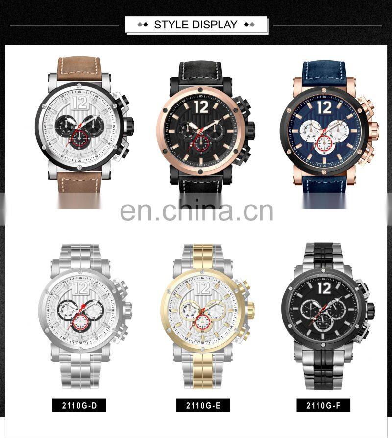 Wholesale Customized Silver Wristwatches Mens Luxury OEM / ODM Private Label Wrist Watch Mens