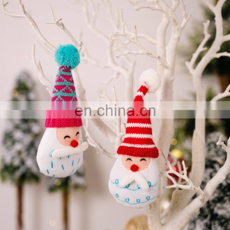 Christmas Tree Decoration Knitted Hat Faceless Forest Santa Doll Pendant Xmas Gift Navidad 2023 Christmas Decoration for Home