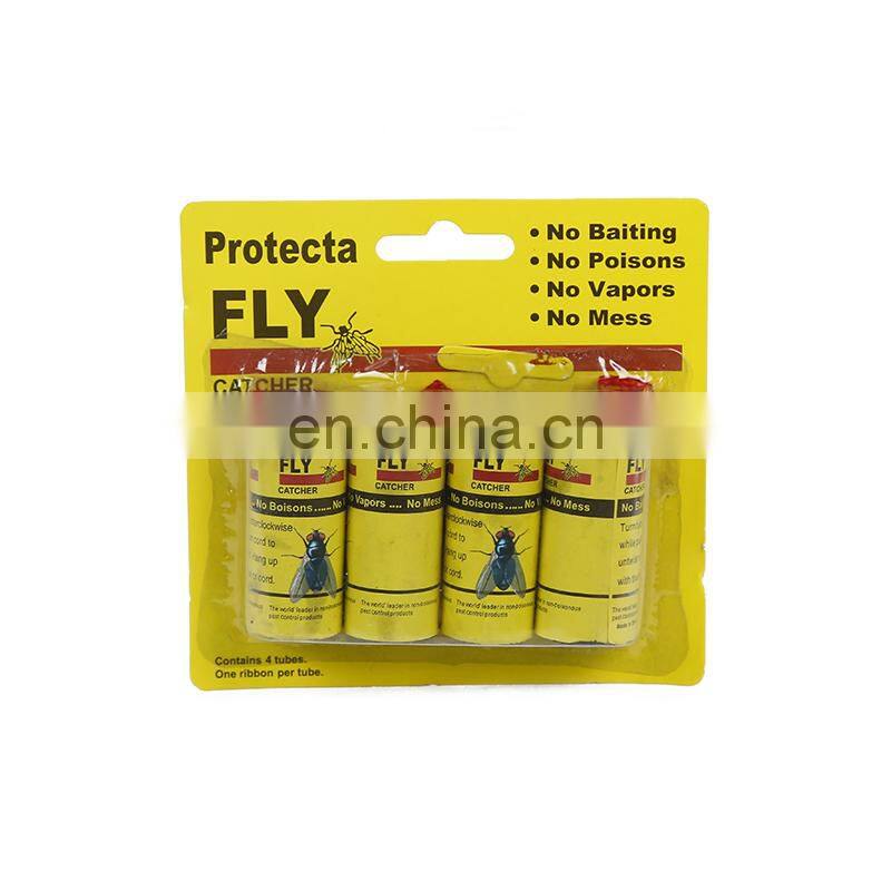 Factory price strong glued disposable yellow fly ribbon flying insect glue trap