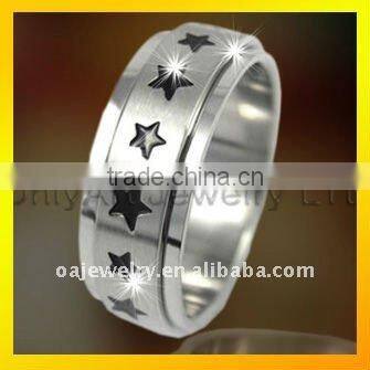 hot selling jewellry titanium rings with cz stone