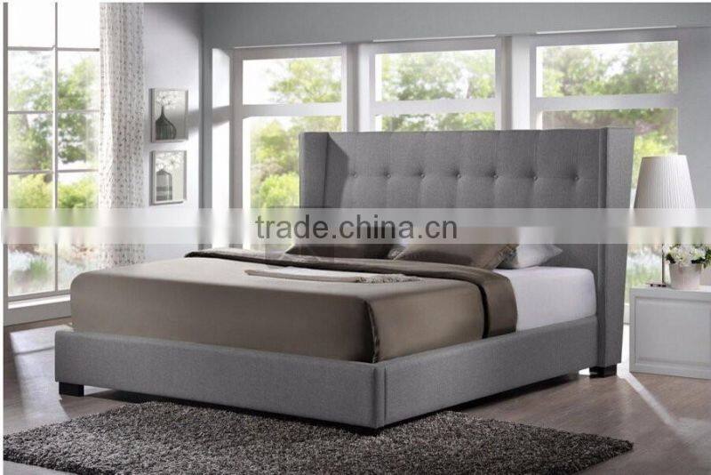 BE-074 Furniture Guestroom Room Fabric Queen Bed