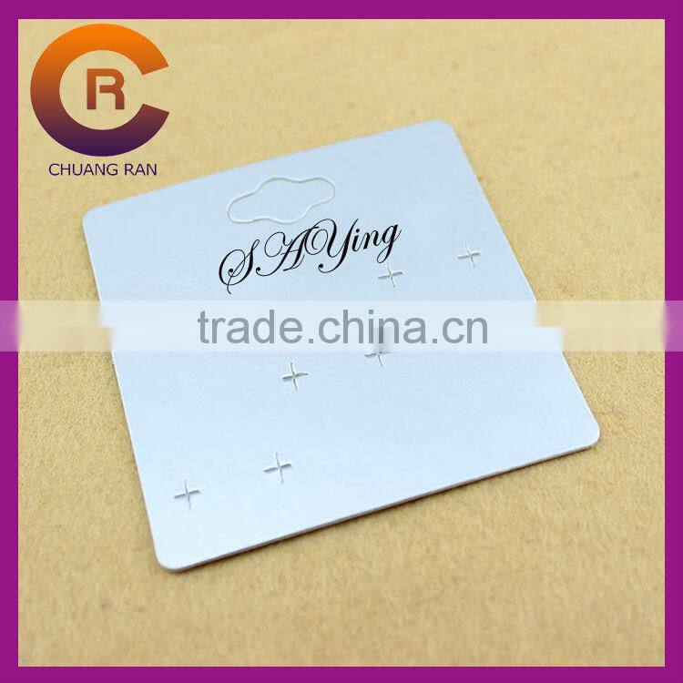 Cream color necklace earring display tags custom jewelry tags