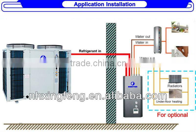 China Split EVI heat pump for -25 degree ambient temp.using
