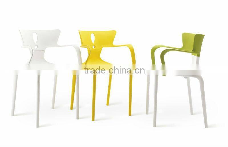 garden chair/ mix color chair/armrest PP chair