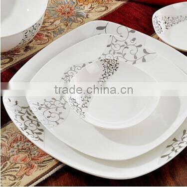 56 pcs decorative and home used western style dinner plates set