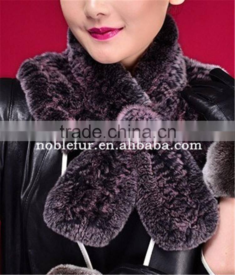 luxury 2015 new trends fancy rex rabbit fur pompon female Winter neckerchief
