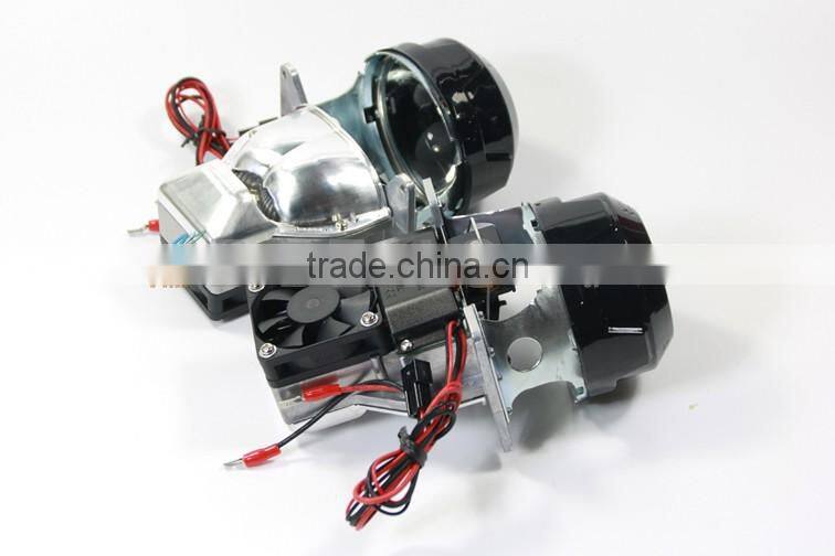 Fast cooling high quality super bright 38W high low beam led projector lens 12v