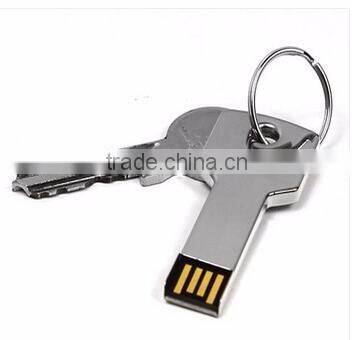 Alibaba Hot Item, Silver metal Key Chain USB with Keyring