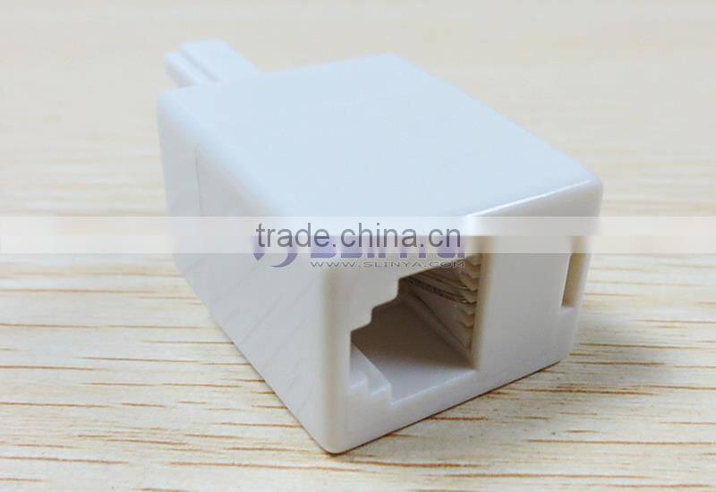 US RJ11 Telephone Socket to UK BT Plug Telephone Adapter