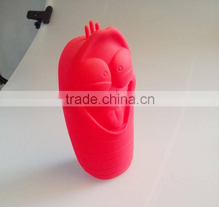 2015 Hot selling cartoon Silicone zipper pencil case cool pen case