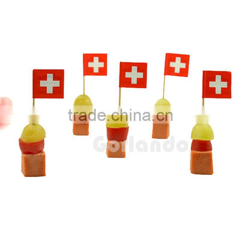 Custom Printing Country Flag Toothpicks, Party Flag Picks, Cocktail Flag Toothpicks