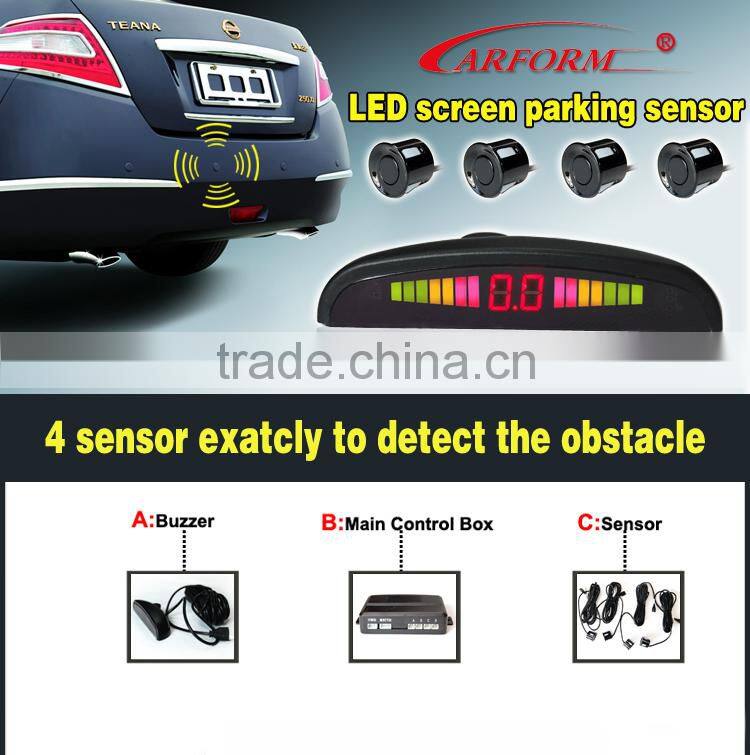 Led display parking sensor with 20 different color type waterproof ultrasonic sensor