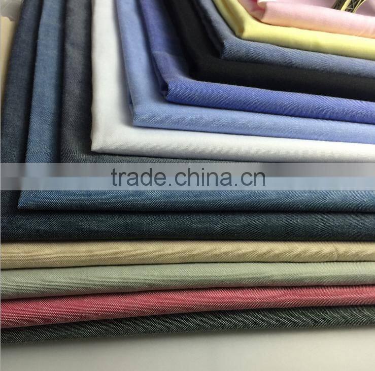 yarn dyed high end chambray woven fabric