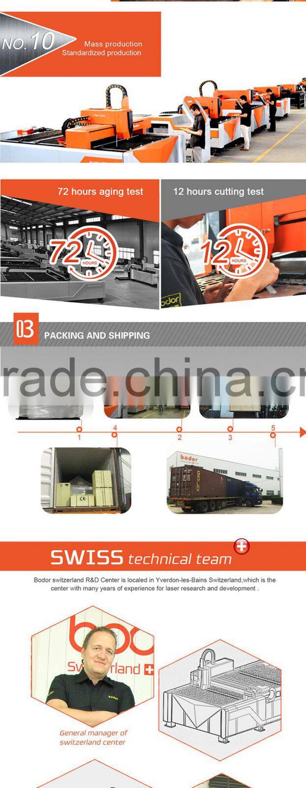 Bodor 2 years warranty metal tube laser cutting machine