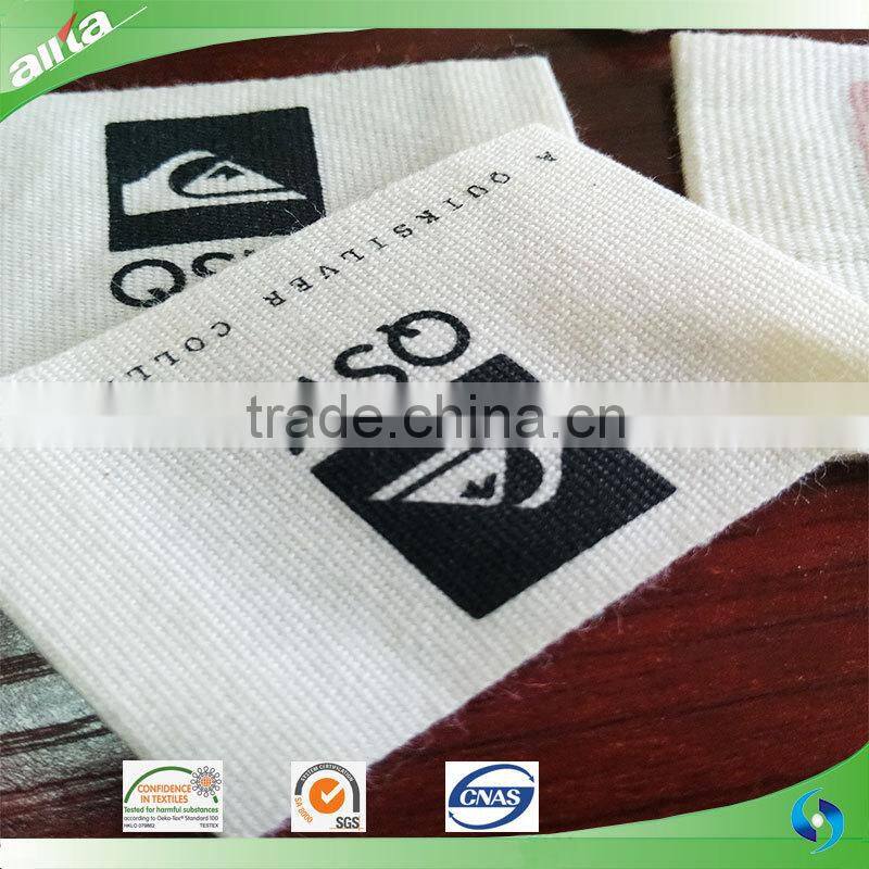 White Printed Satin Labels for Clothing