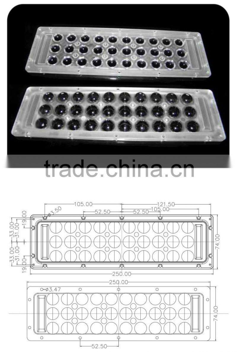 Aluminium XTE/XPG/3535 led pcb with acrylic optical led lenses