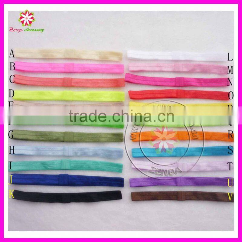 Solid fold over elastic 5/8" for baby headbands and hair ties