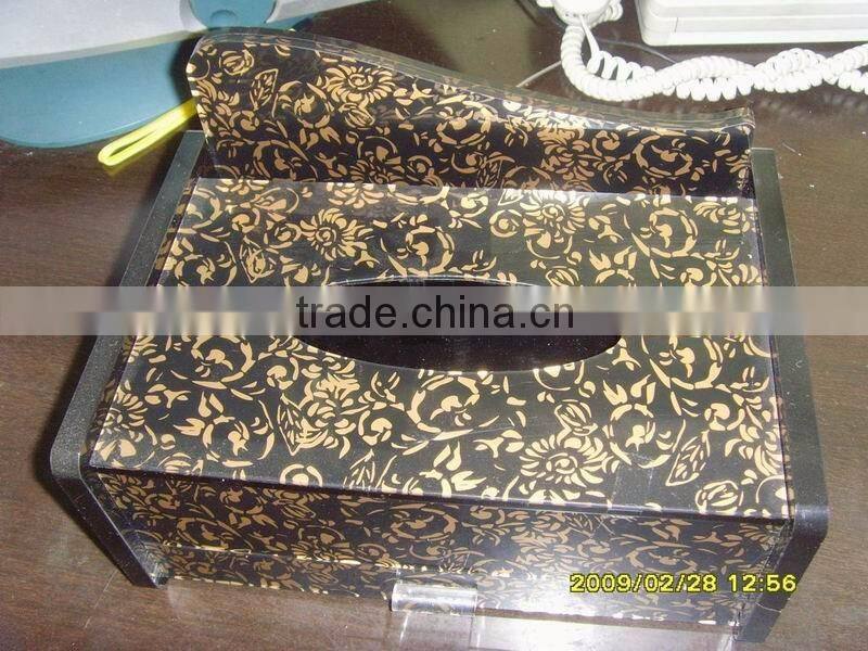 GH-RZ556 rectangular customized acrylic tissue box cover