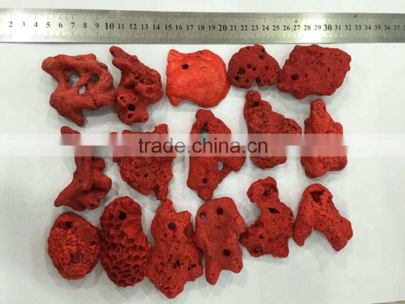 Wholesale Red Coral Natural Dyed in Red Rough for Jewelry Making