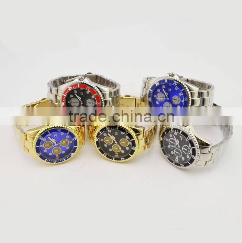 Vintage big case watch man roles quartz watch water resistant