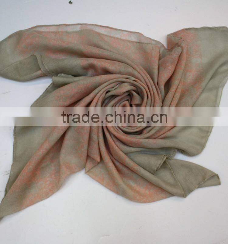 Spring scarf lady's 100 polyester scarf