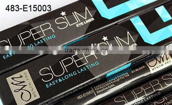 Kiss Me long lasting waterproof best eyeliner black slim liquid eyeliner with purple tube