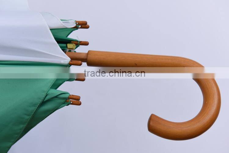 wood handle umbrella sun and rain straight umbrella