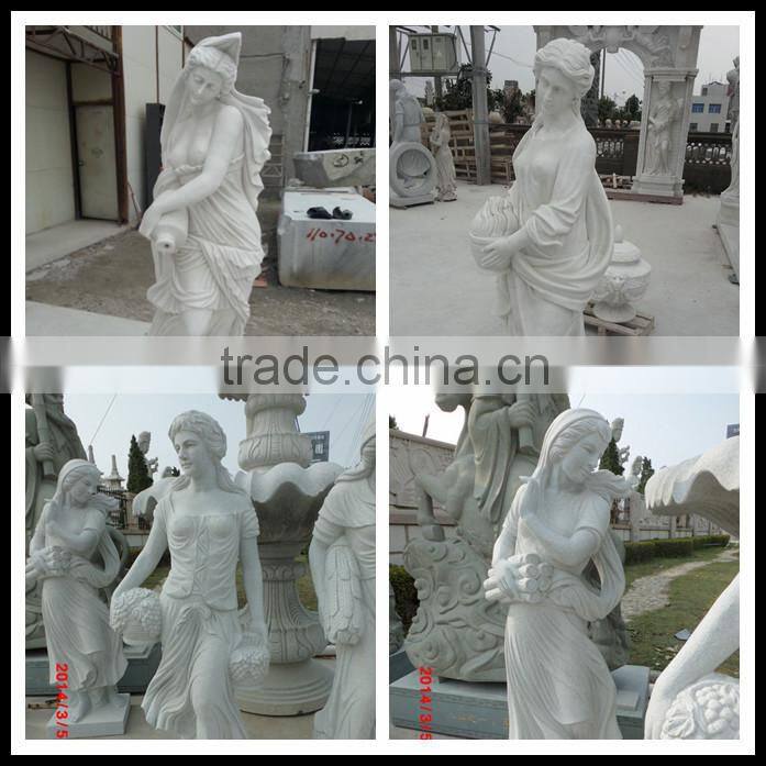 Garden Decor Marble Nude Woman Statue