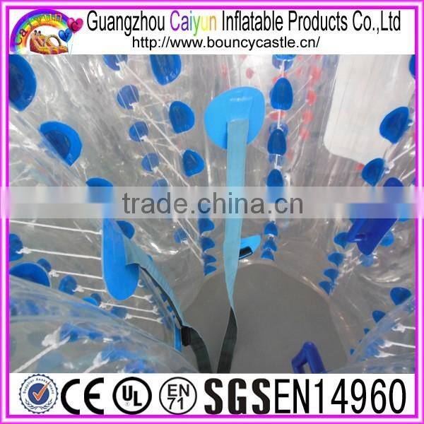 Transparent 0.8mm PVC human sized soccer bubble ball