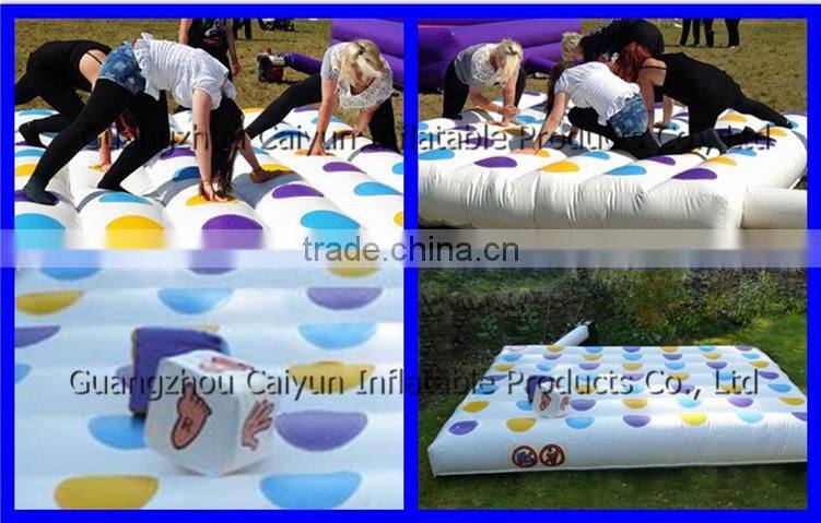 Funny game inflatable twister game cube twister game
