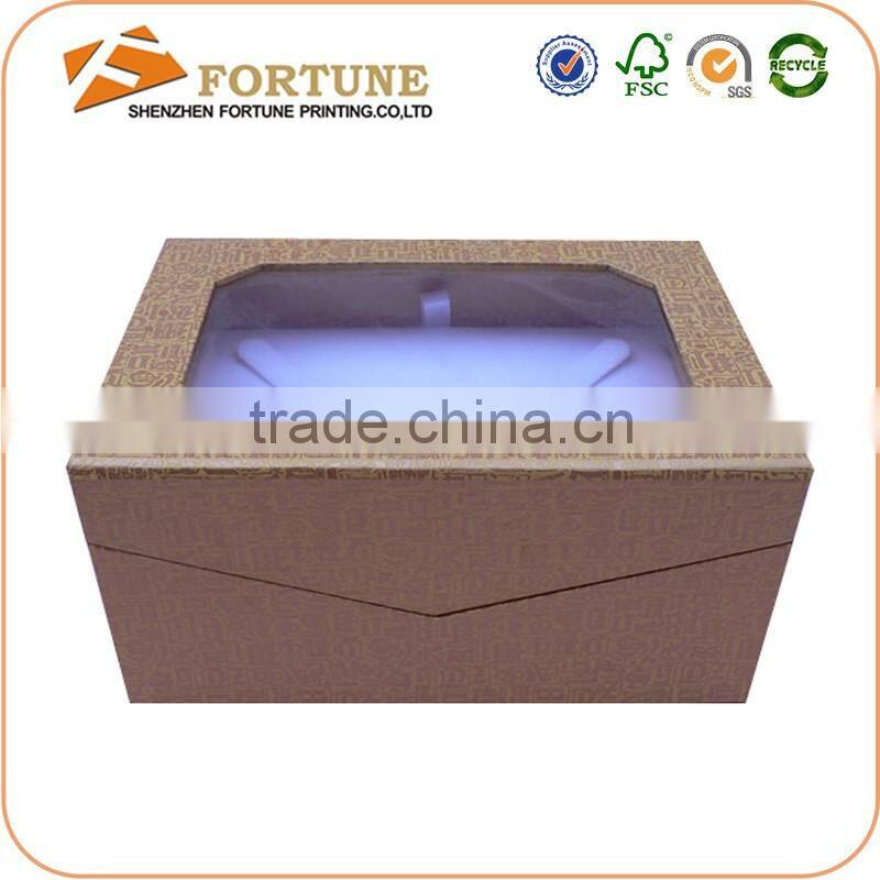 Factory Price Gift Box Kraft Paper Packaging Box With Clear Window