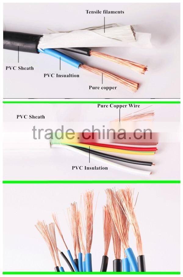 IEC RVV 2 cores 0.75mm2 multi stranded electric wire cable roll