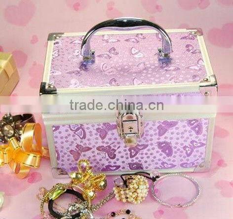 New aluminum cosmetic case with beauty pattern,aluminum cosmetic box
