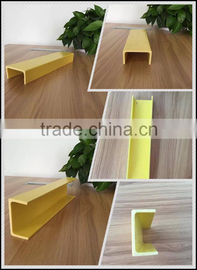 Fiberglasss beam support/FRP Pultruded support Beam,Ladder Material/FRP Channel and FRP I Beam