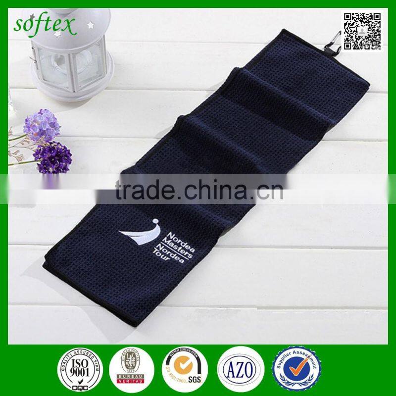 custom woven microfiber golf towels custom with grommet hooks