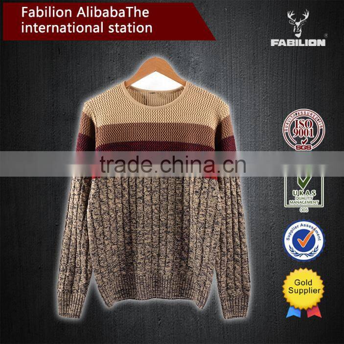 The new stripe pattern Close-fitting fashion sweater for splicing stripe sweater