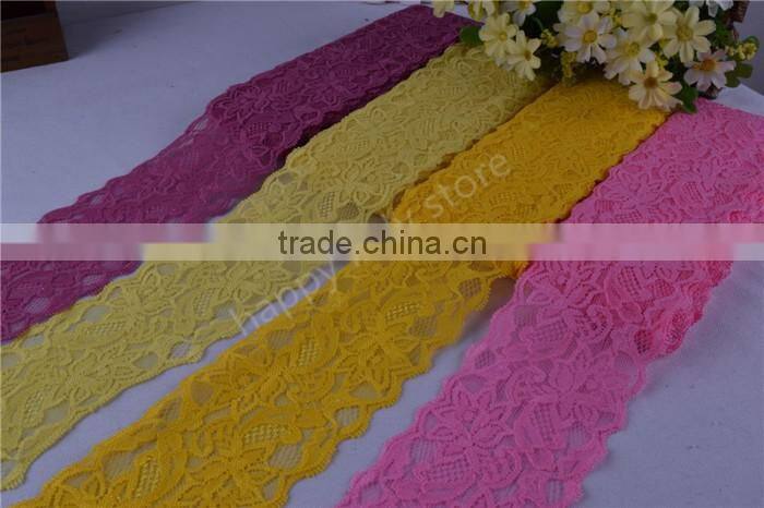 15 Beautiful Lace Stretch Floral Lingerie Headband Elastic DIY lace wide:8cm 16colors wholesale