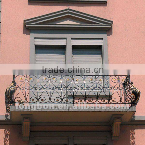 2015 Top-selling hand forged rod iron balcony fencing