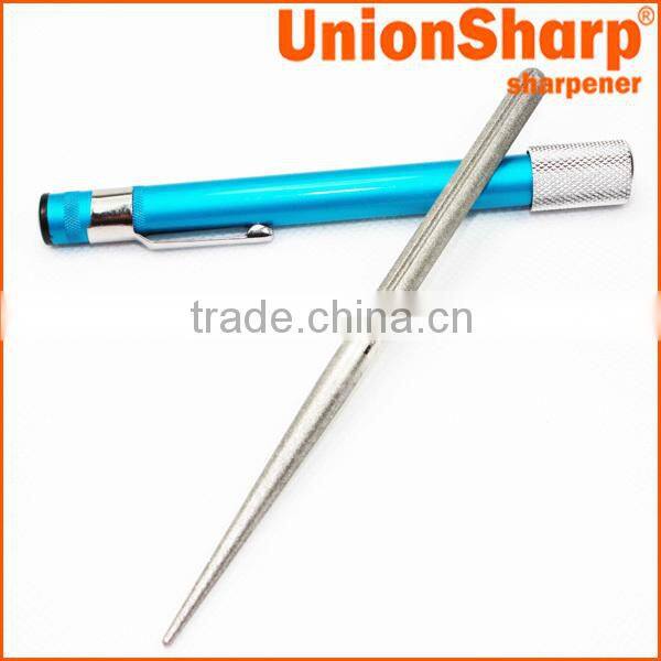Outdoor pen design diamond retractable knife sharpener
